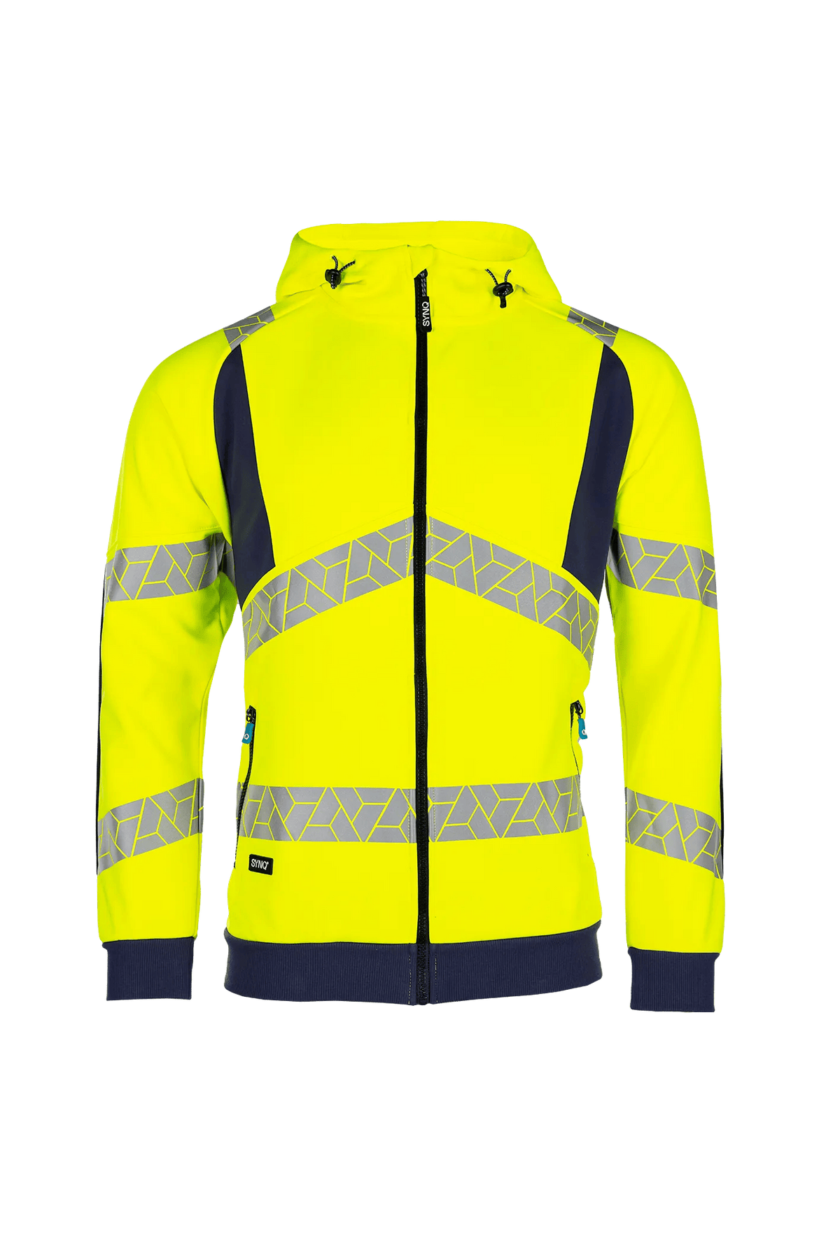 SYNQ Highlight in High-vis yellow/Navy blue, front view