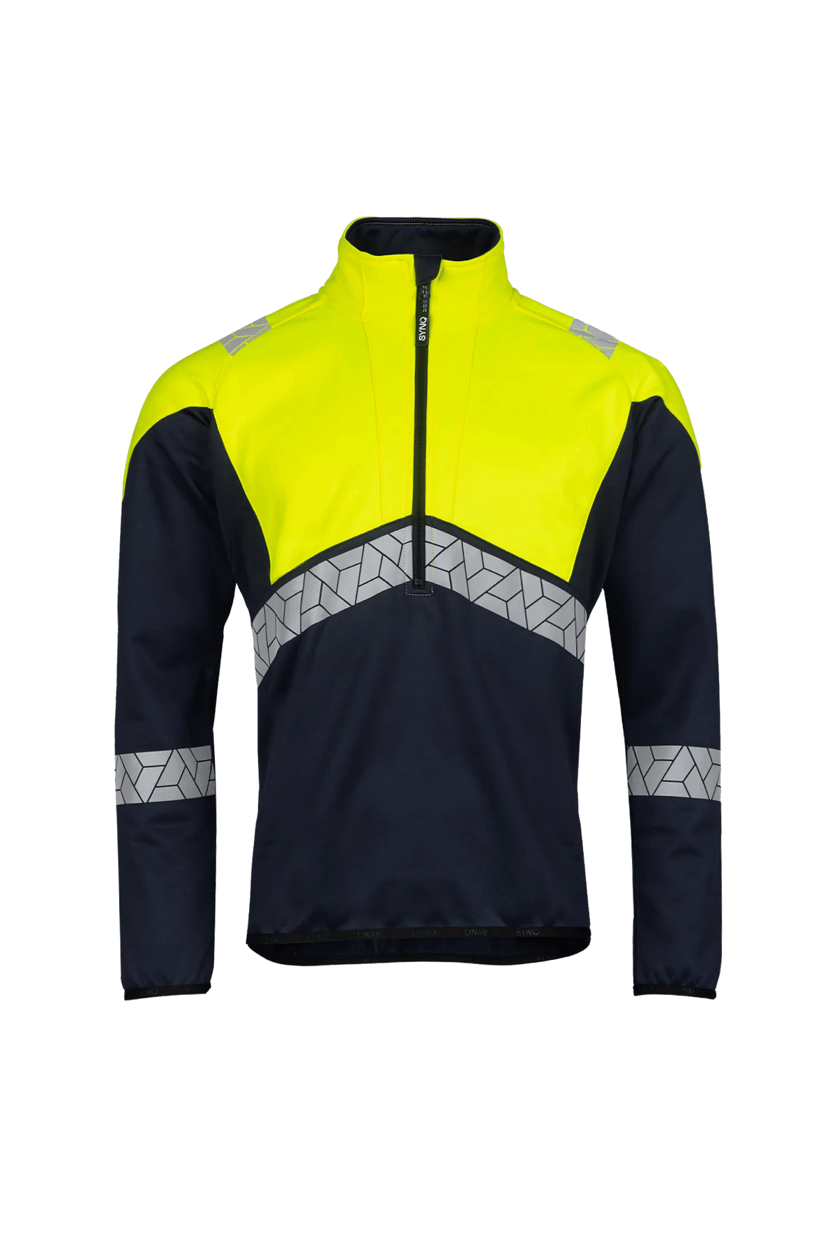 SYNQ Jessee AB in Navy blue/High-vis yellow, front view