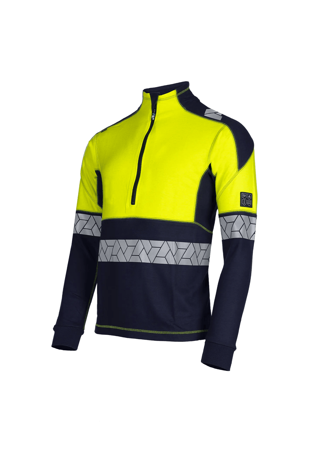 Sioen PRO Neko in Navy blue/High-vis yellow, side view