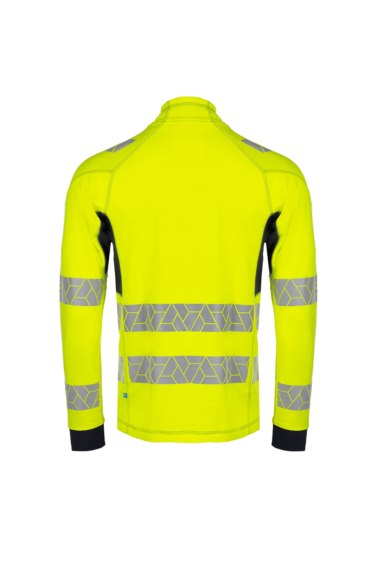 Sioen PRO Nilsan in High-vis yellow/Navy blue, back view