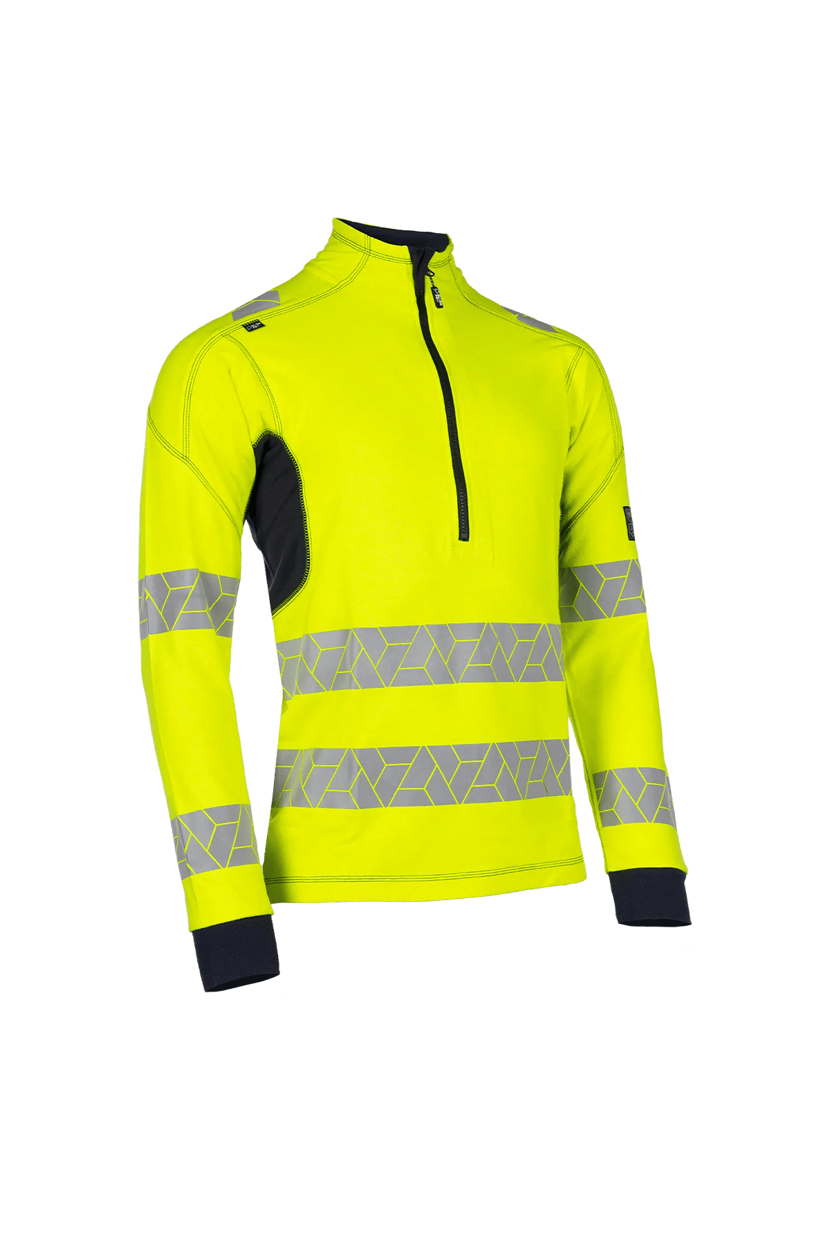 Sioen PRO Nilsan in High-vis yellow/Navy blue, side view