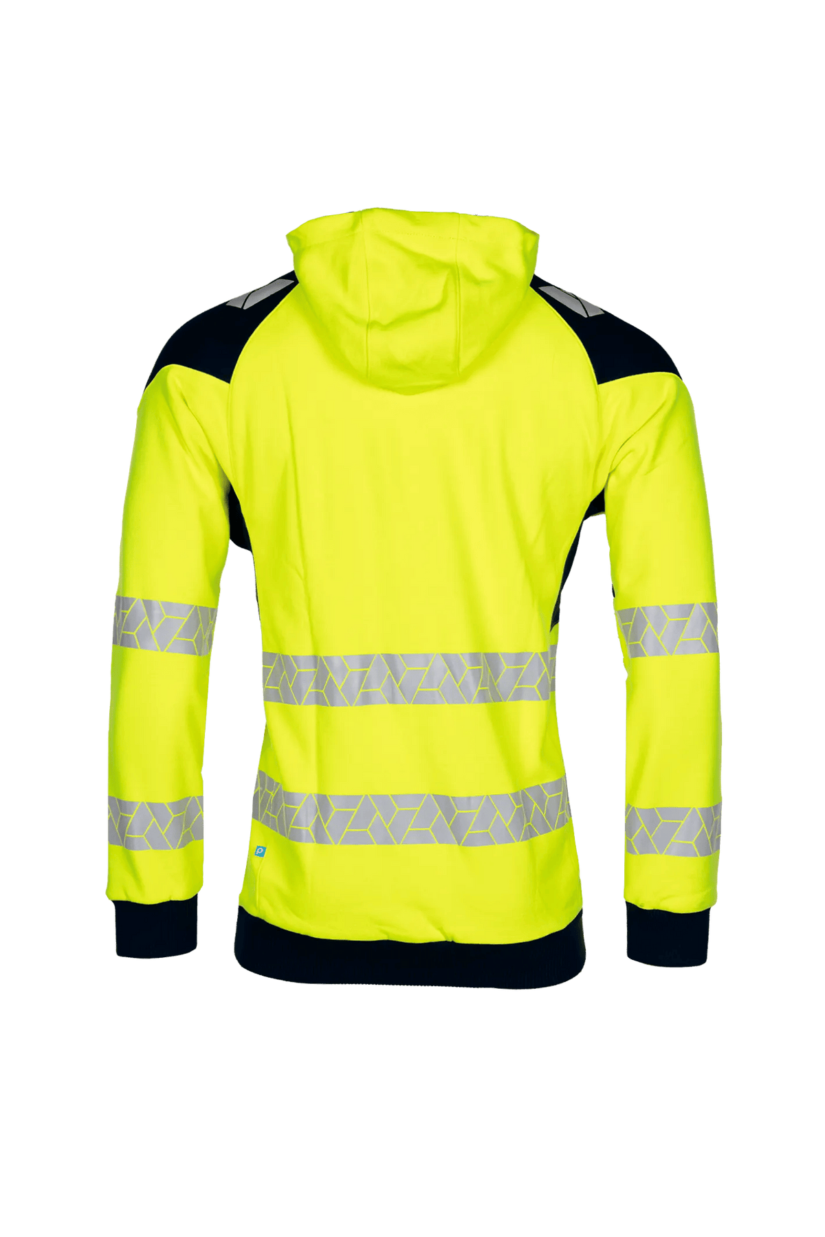 Sioen PRO Klimker in High-vis yellow/Navy blue, back view