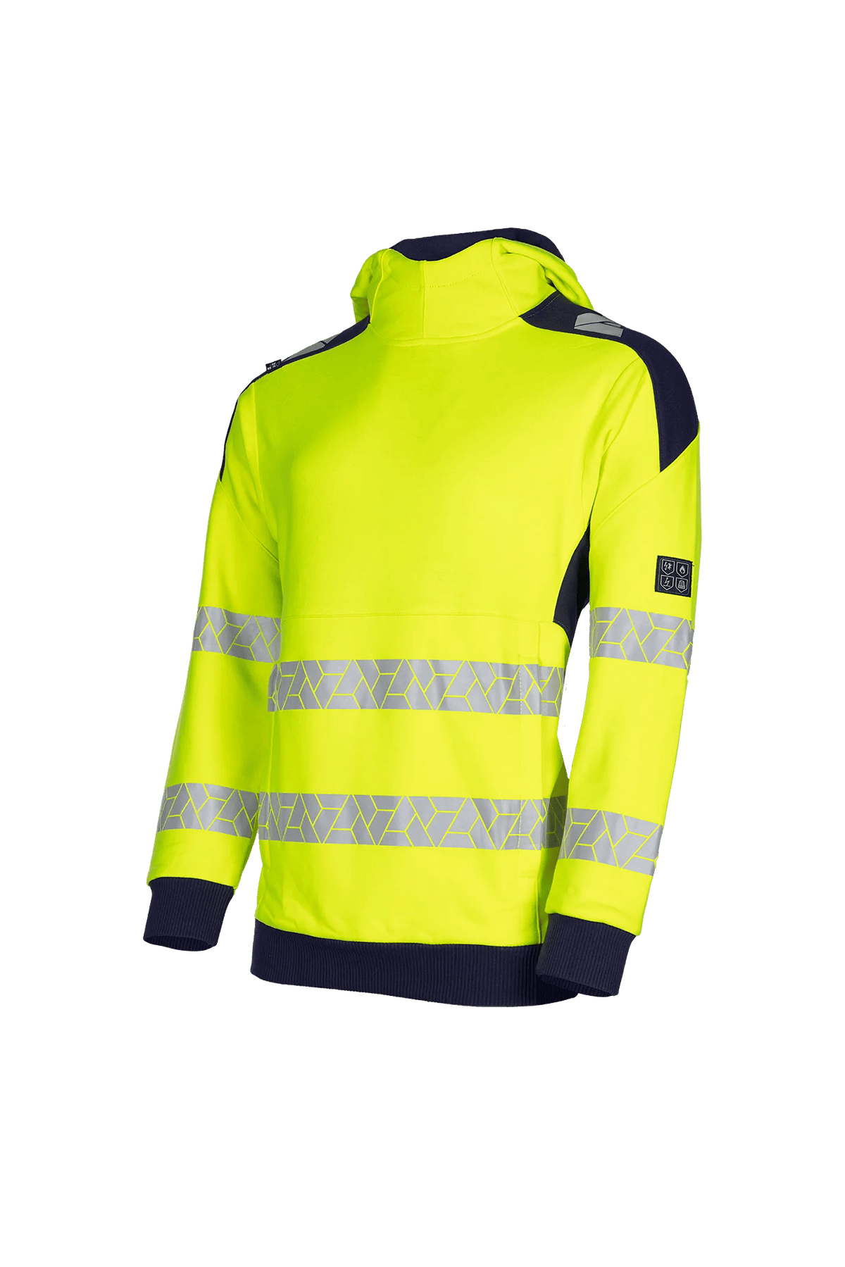 Sioen PRO Klimker in High-vis yellow/Navy blue, side view