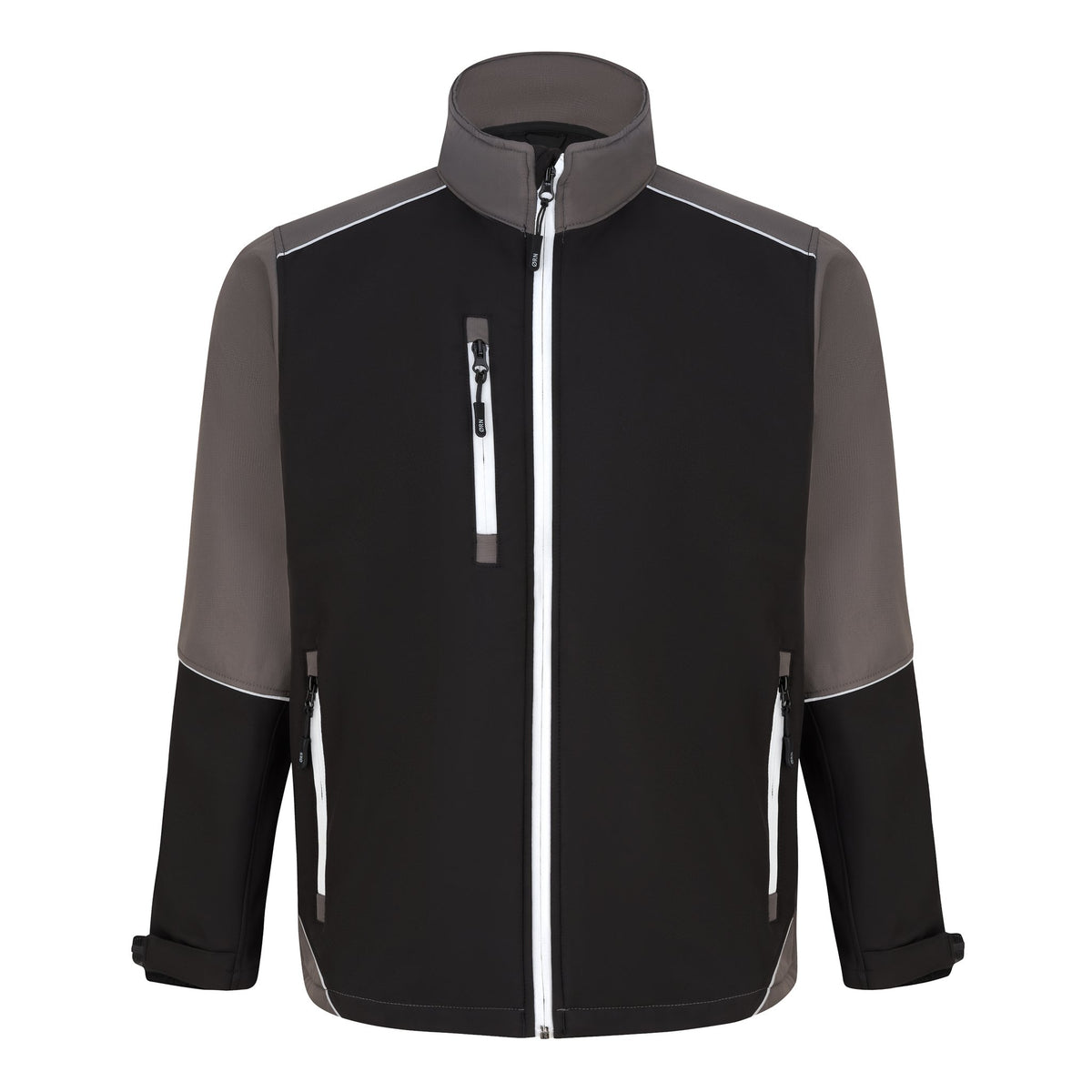 ØRN Fireback Softshell – Black - Graphite – front