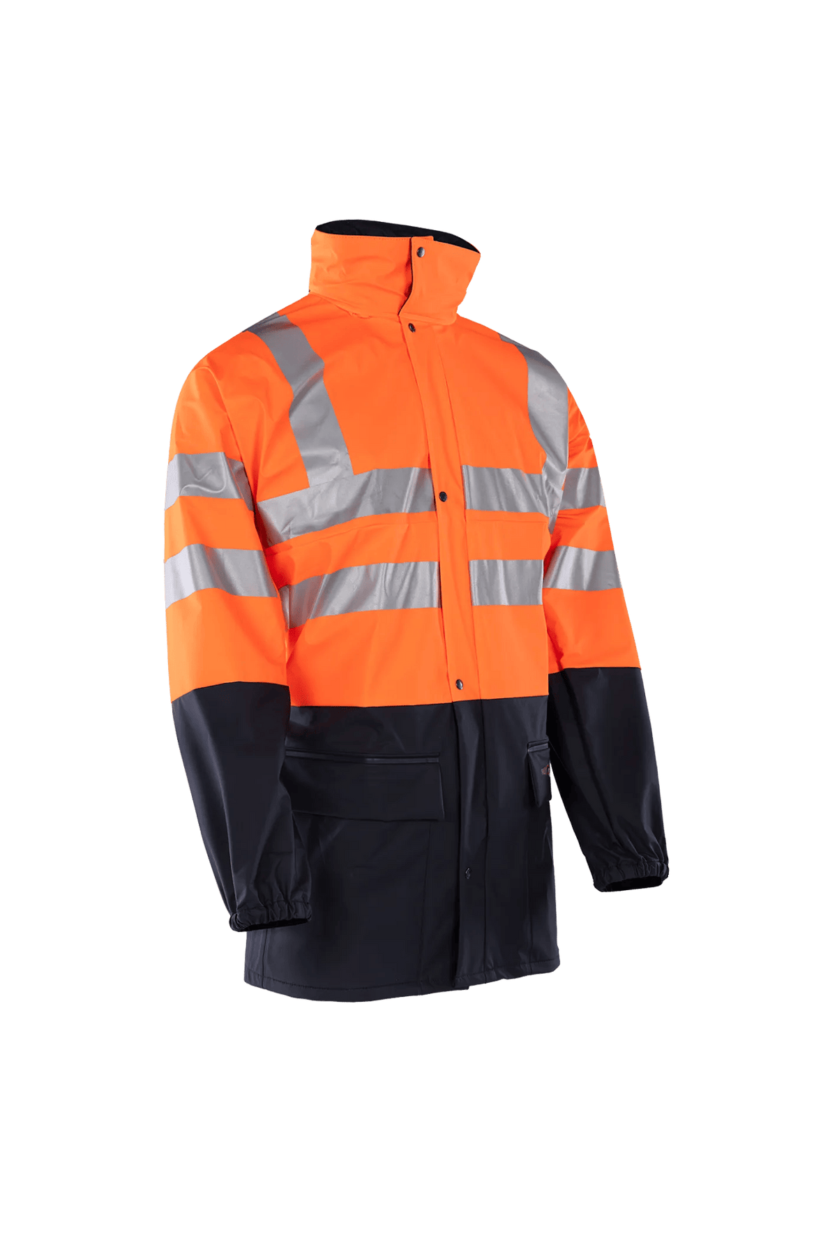 Sioen Carmaux in High-vis orange/Navy blue, side view