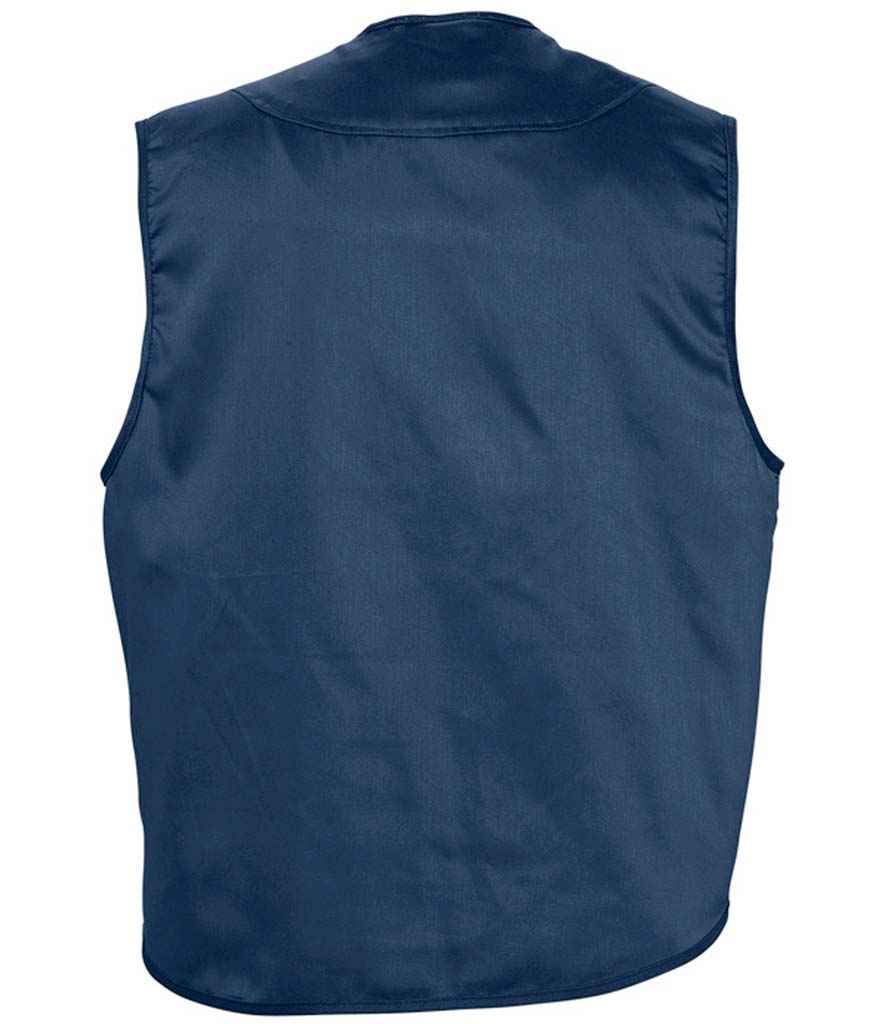 SOL'S Wild Waistcoat in Navy, back view