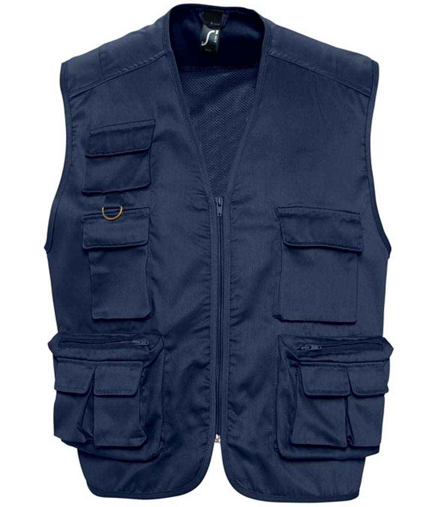 SOL'S Wild Waistcoat in Navy, front view