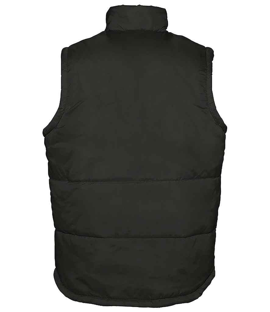 SOL'S Unisex Warm Bodywarmer in Black, back view
