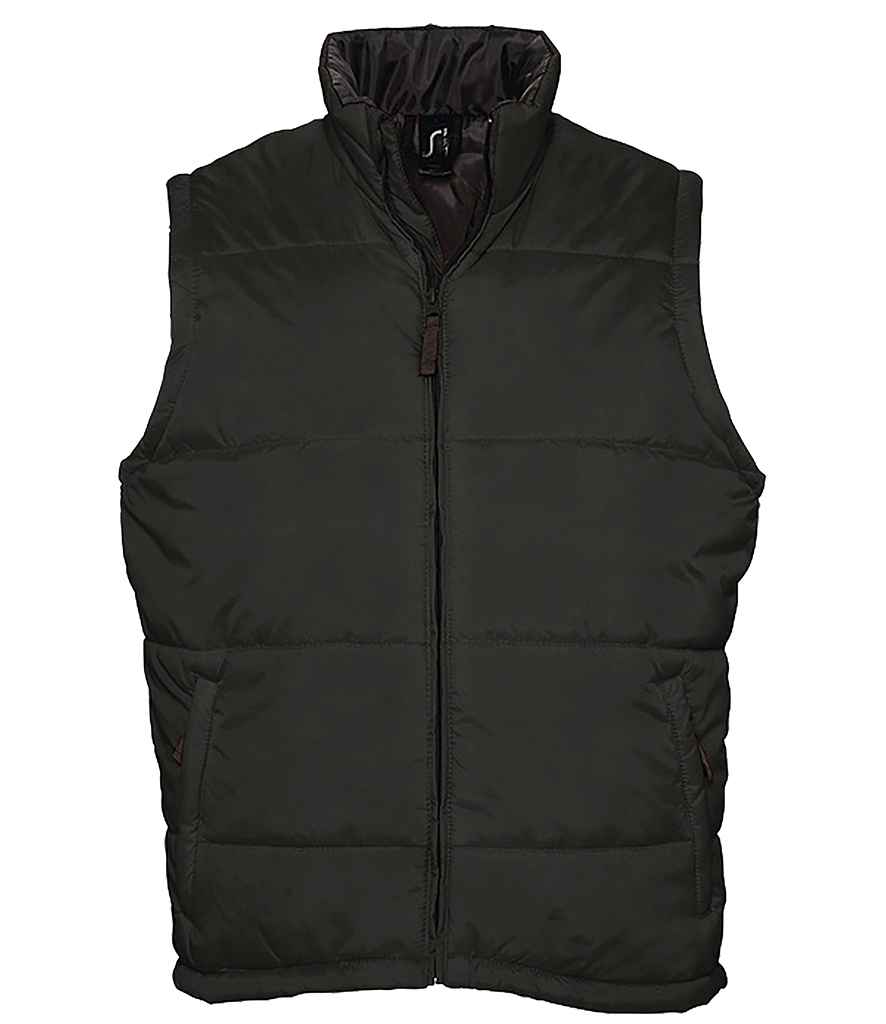 SOL'S Unisex Warm Bodywarmer in Black, front view