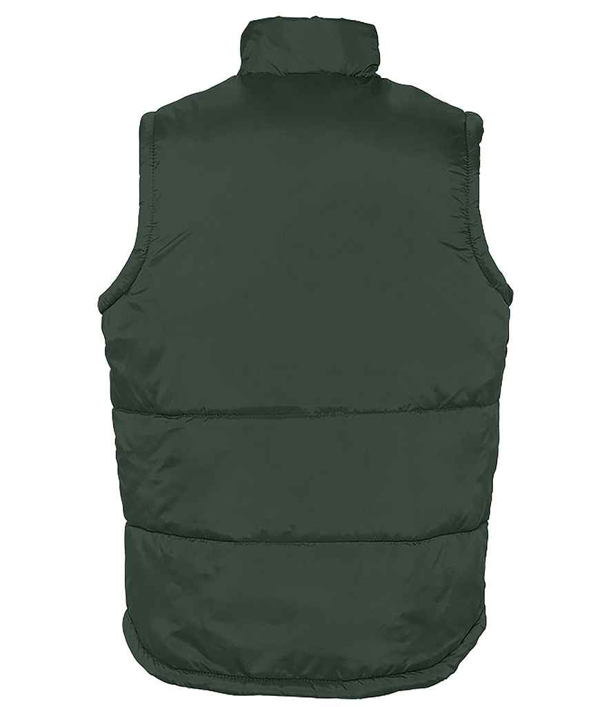 SOL'S Unisex Warm Bodywarmer in Forest Green, back view