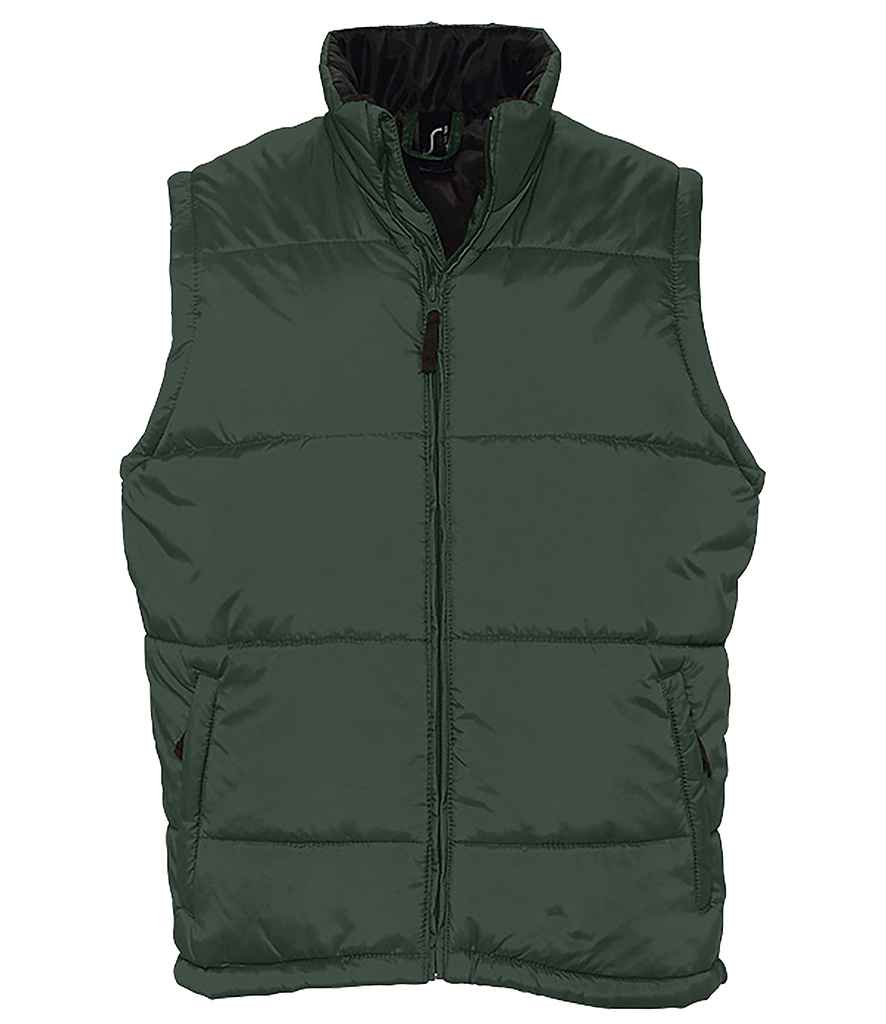 SOL'S Unisex Warm Bodywarmer in Forest Green, front view