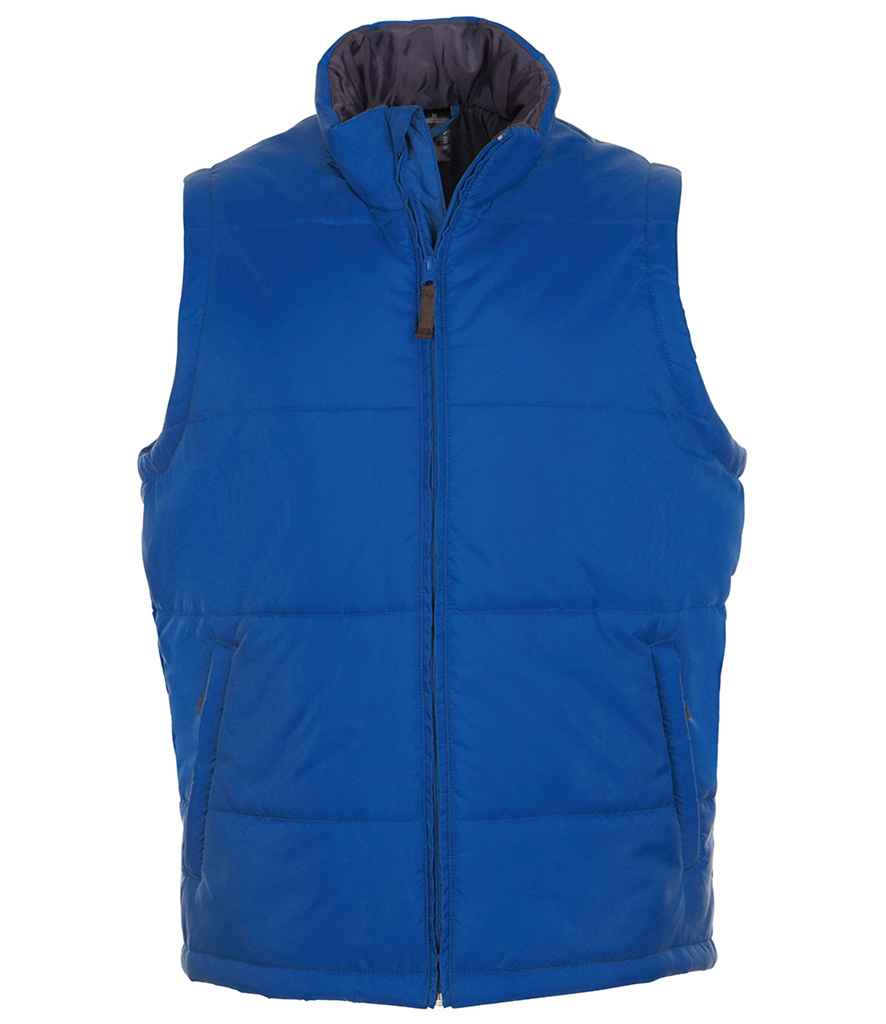 SOL'S Unisex Warm Bodywarmer in Royal Blue, front view