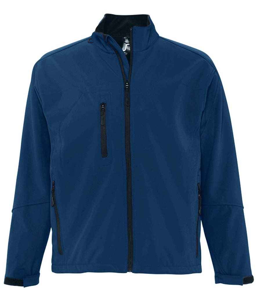 SOL'S Relax Soft Shell Jacket in Abyss Blue, front view