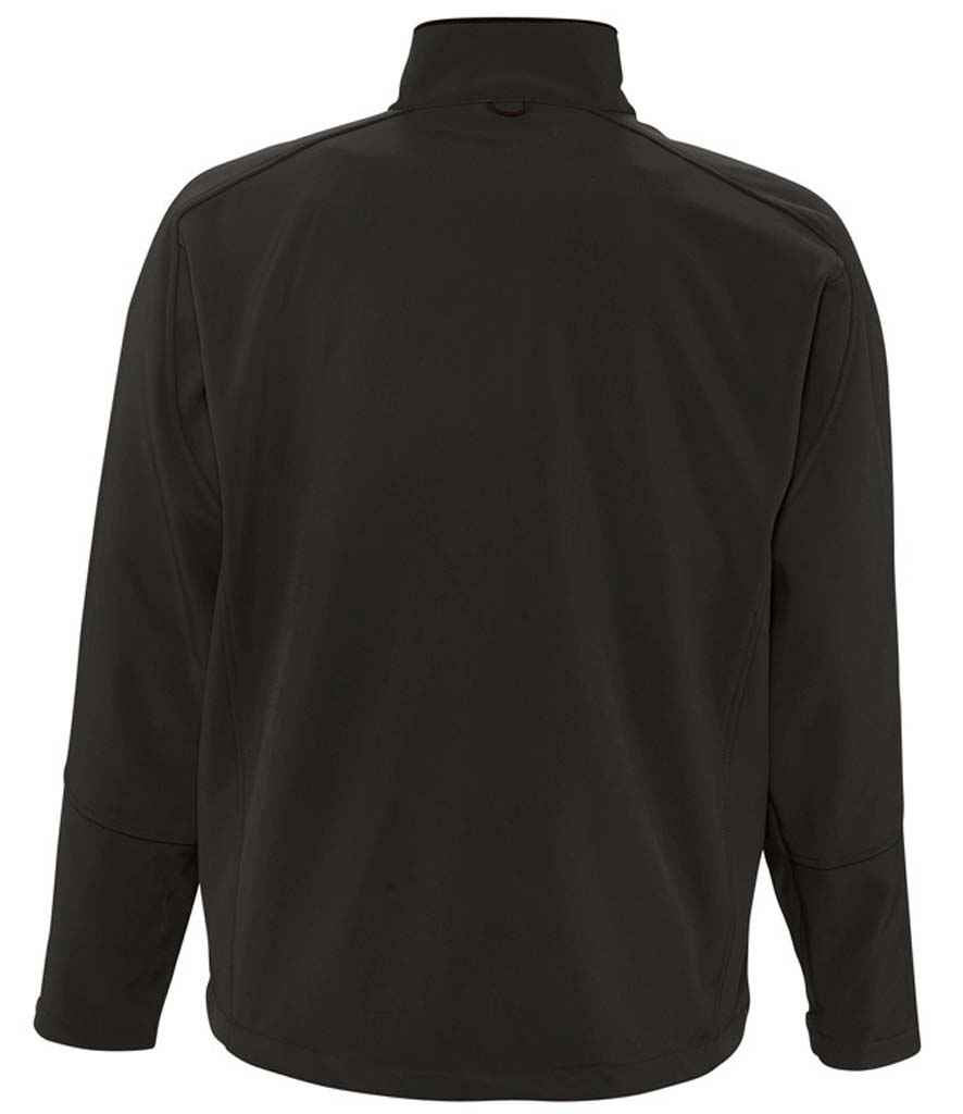 SOL'S Relax Soft Shell Jacket in Black, back view