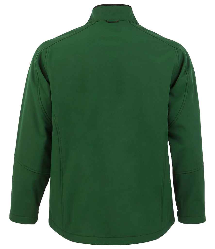 SOL'S Relax Soft Shell Jacket in Bottle Green, back view