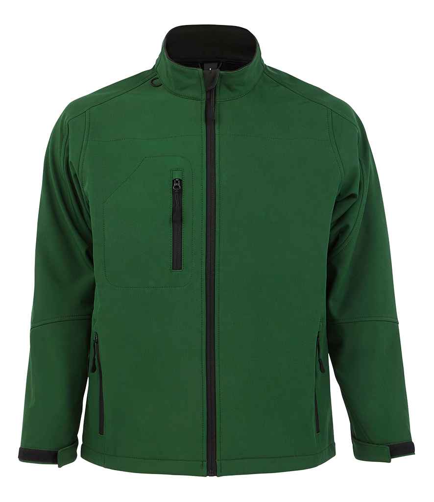 SOL'S Relax Soft Shell Jacket in Bottle Green, front view