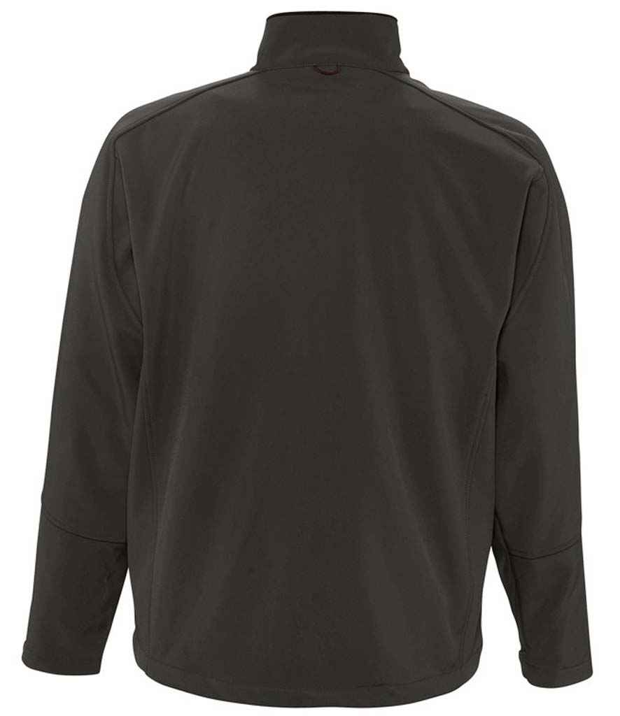 SOL'S Relax Soft Shell Jacket in Charcoal, back view