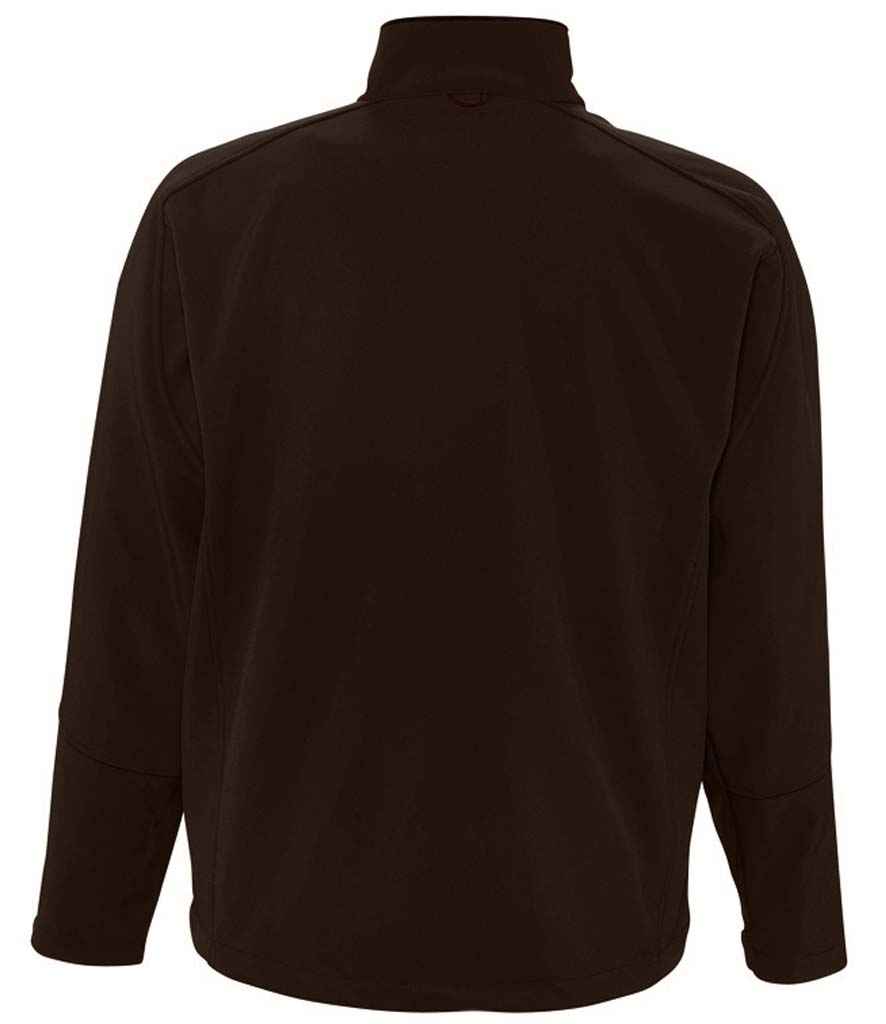 SOL'S Relax Soft Shell Jacket in Dark Chocolate, back view