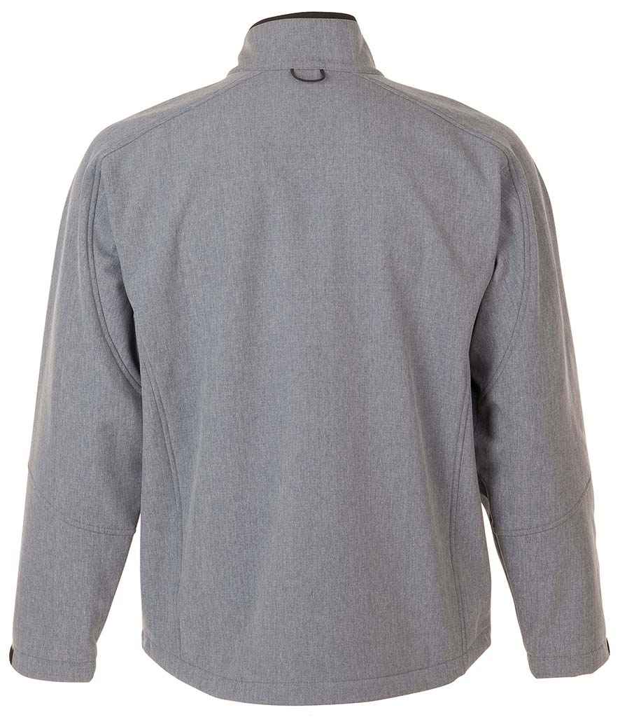 SOL'S Relax Soft Shell Jacket in Grey Marl, back view