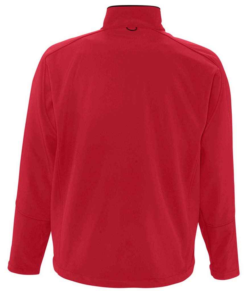 SOL'S Relax Soft Shell Jacket in Red, back view