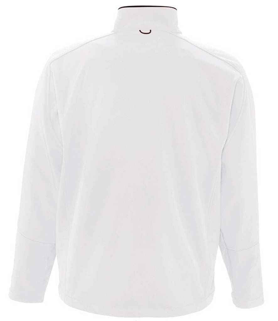 SOL'S Relax Soft Shell Jacket in White, back view