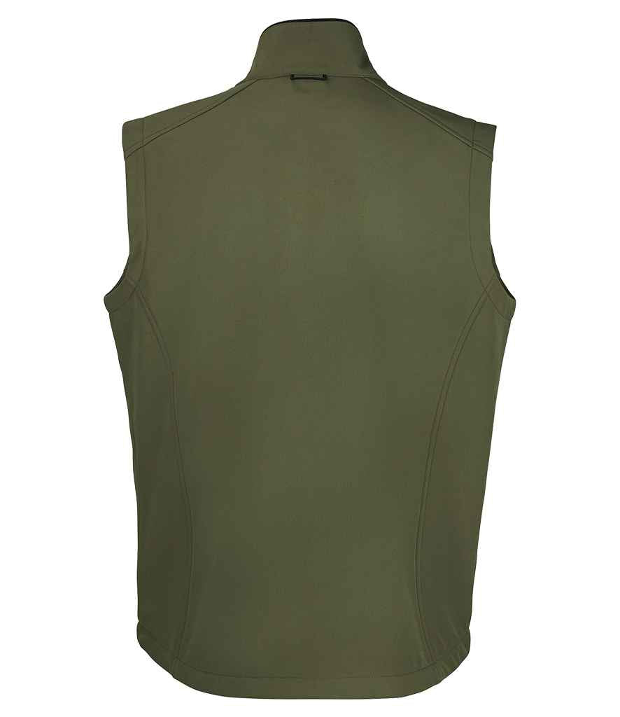 SOL'S Rallye Soft Shell Bodywarmer in Army, back view