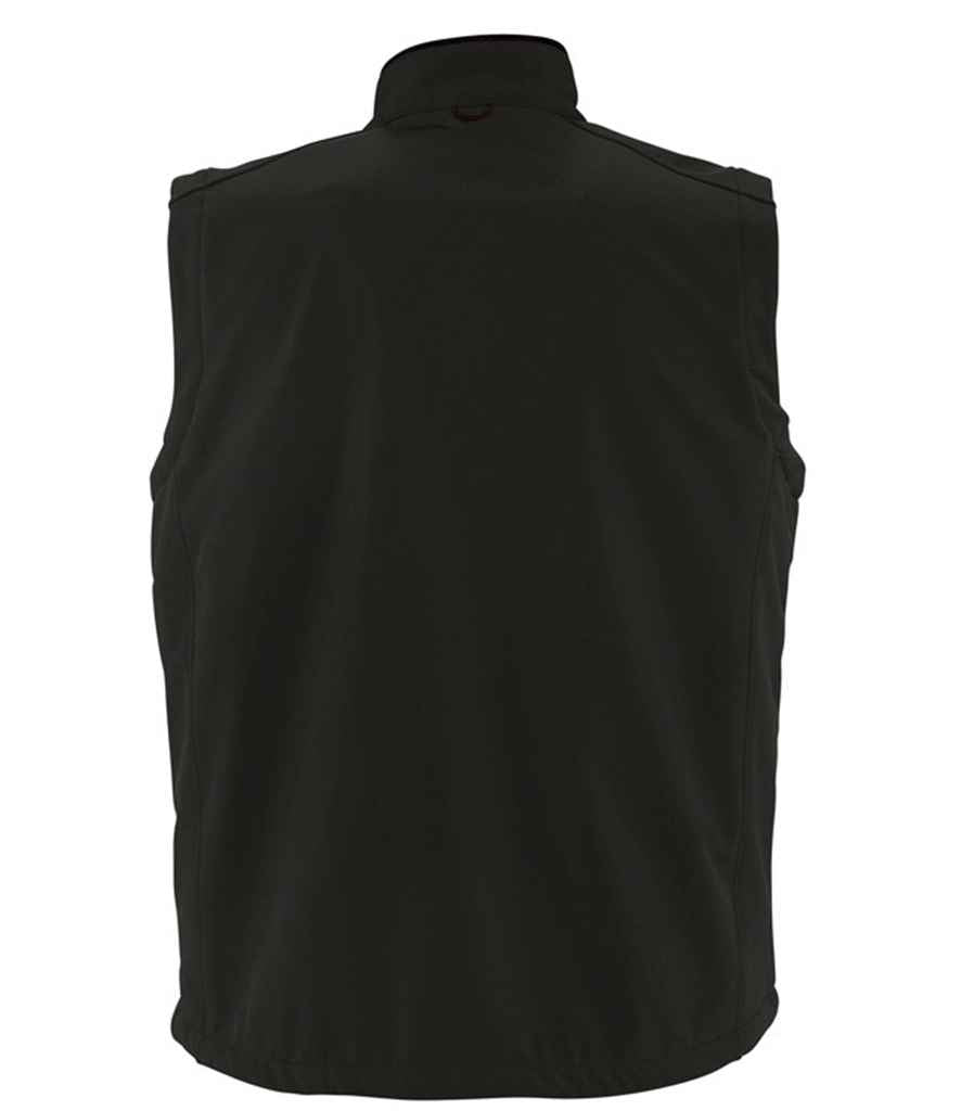 SOL'S Rallye Soft Shell Bodywarmer in Black, back view