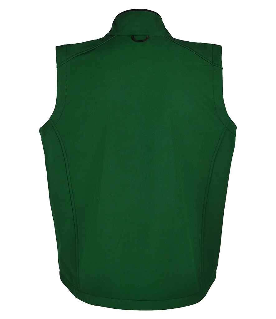 SOL'S Rallye Soft Shell Bodywarmer in Bottle Green, back view