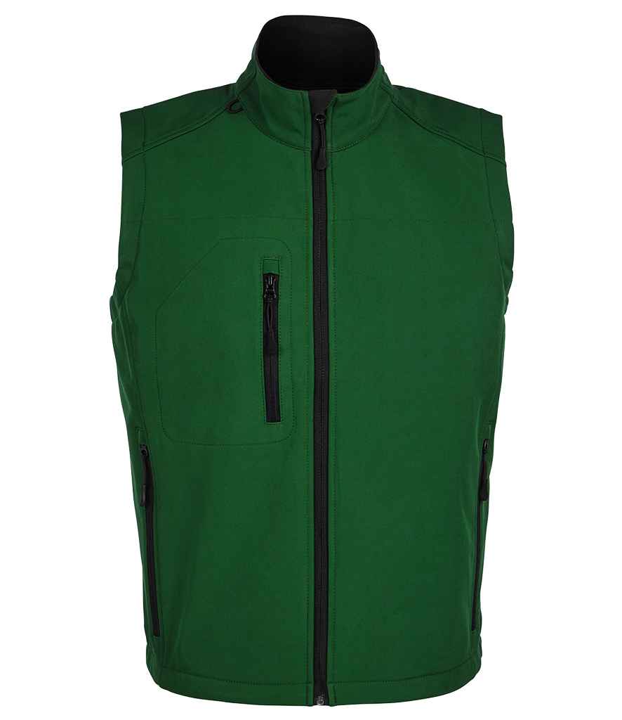 SOL'S Rallye Soft Shell Bodywarmer in Bottle Green, front view