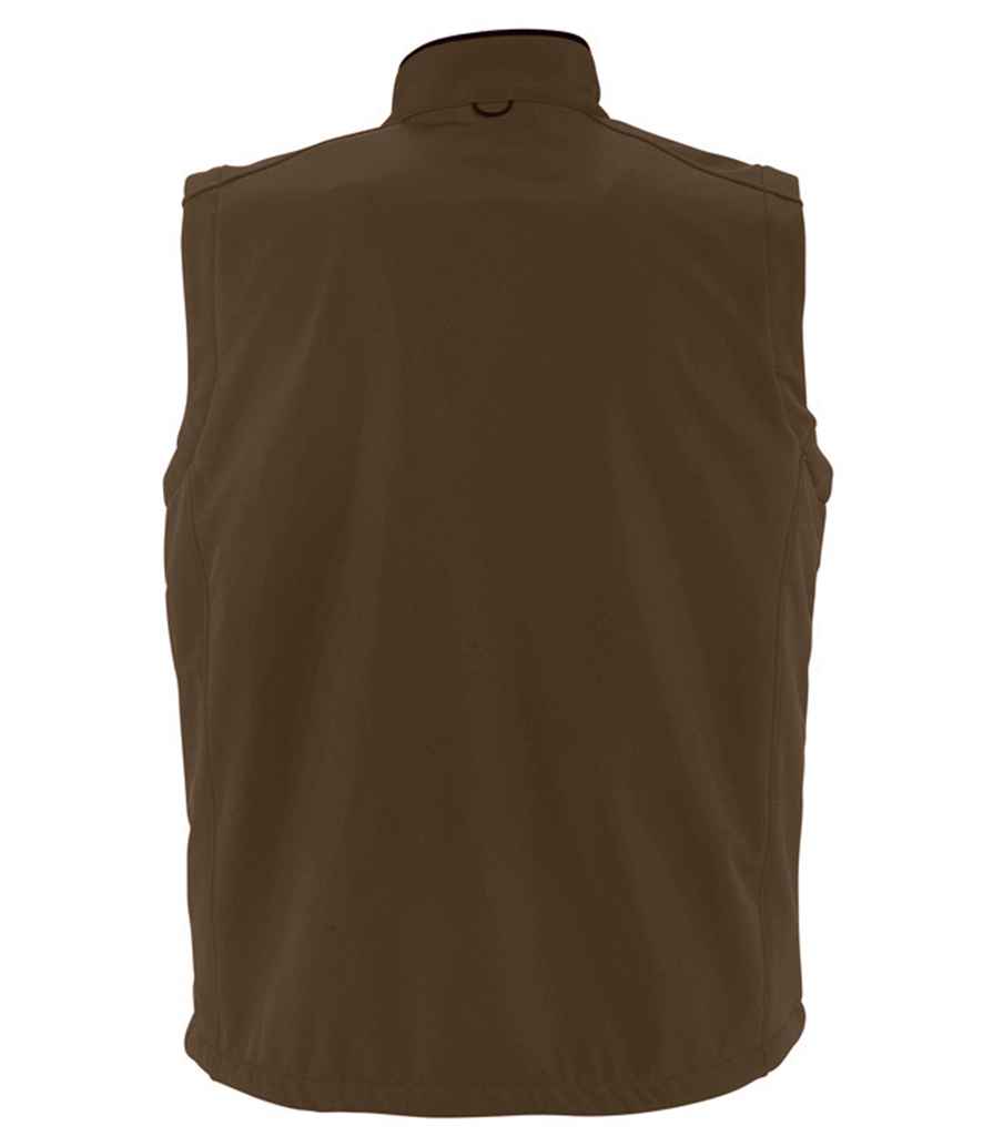 SOL'S Rallye Soft Shell Bodywarmer in Dark Chocolate, back view