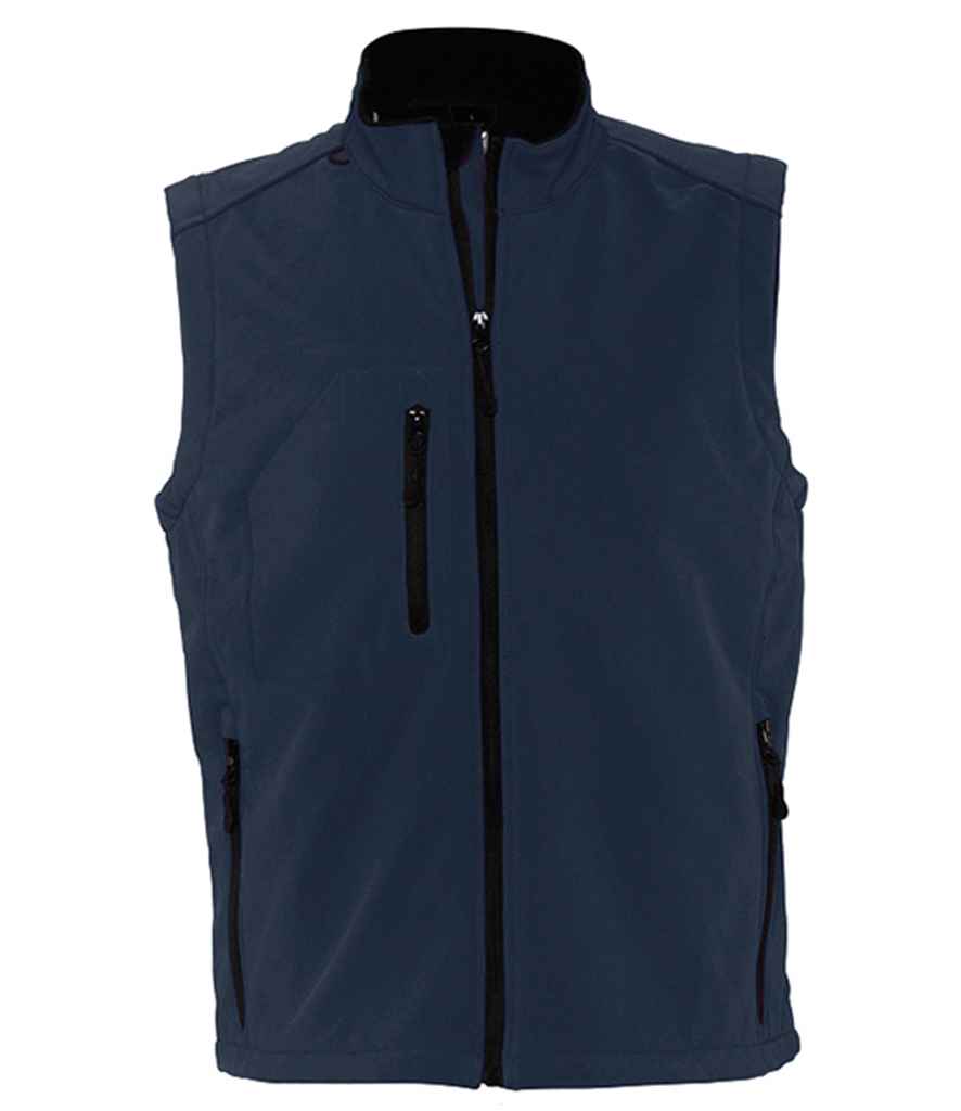 SOL'S Rallye Soft Shell Bodywarmer in French Navy, front view