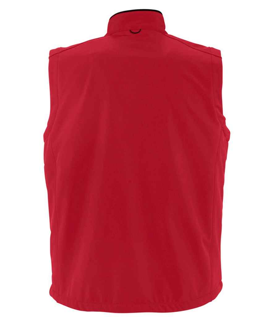 SOL'S Rallye Soft Shell Bodywarmer in Red, back view