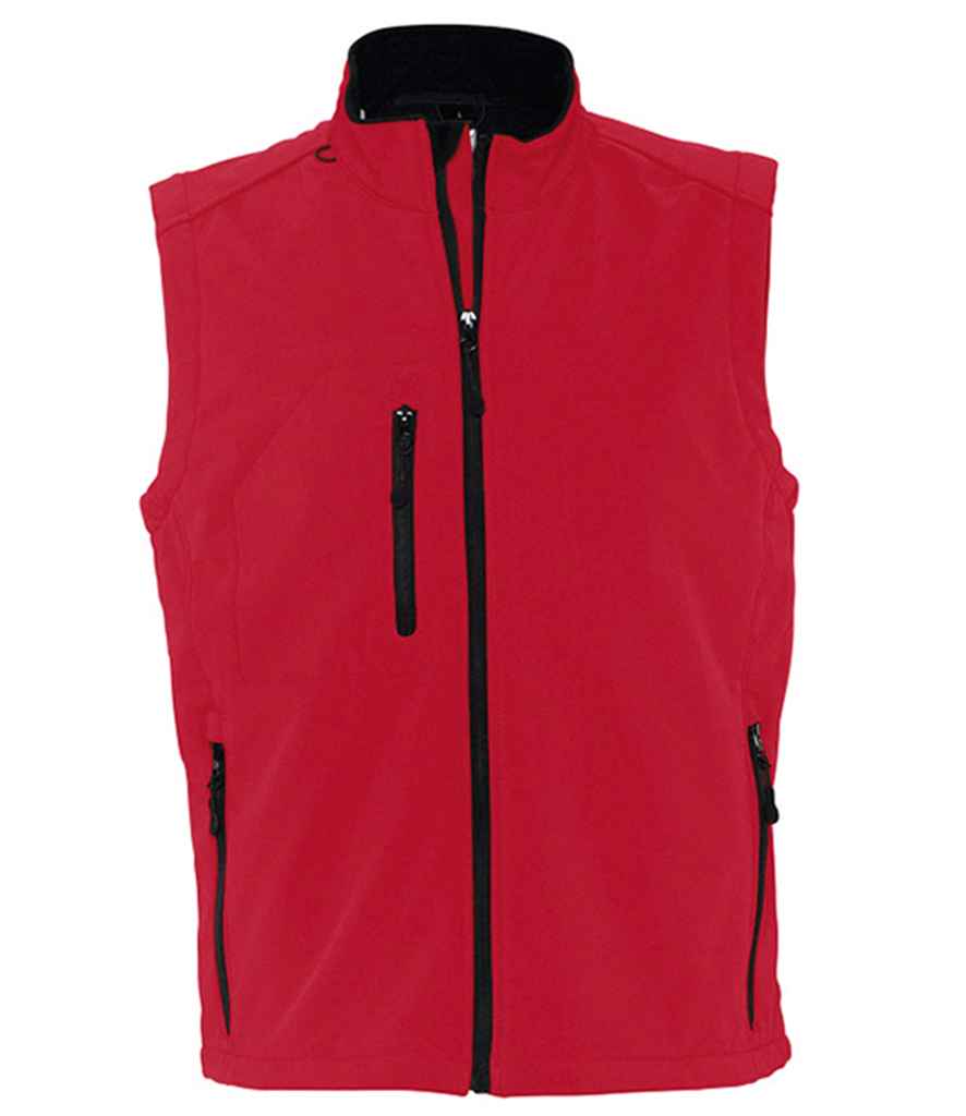 SOL'S Rallye Soft Shell Bodywarmer in Red, front view