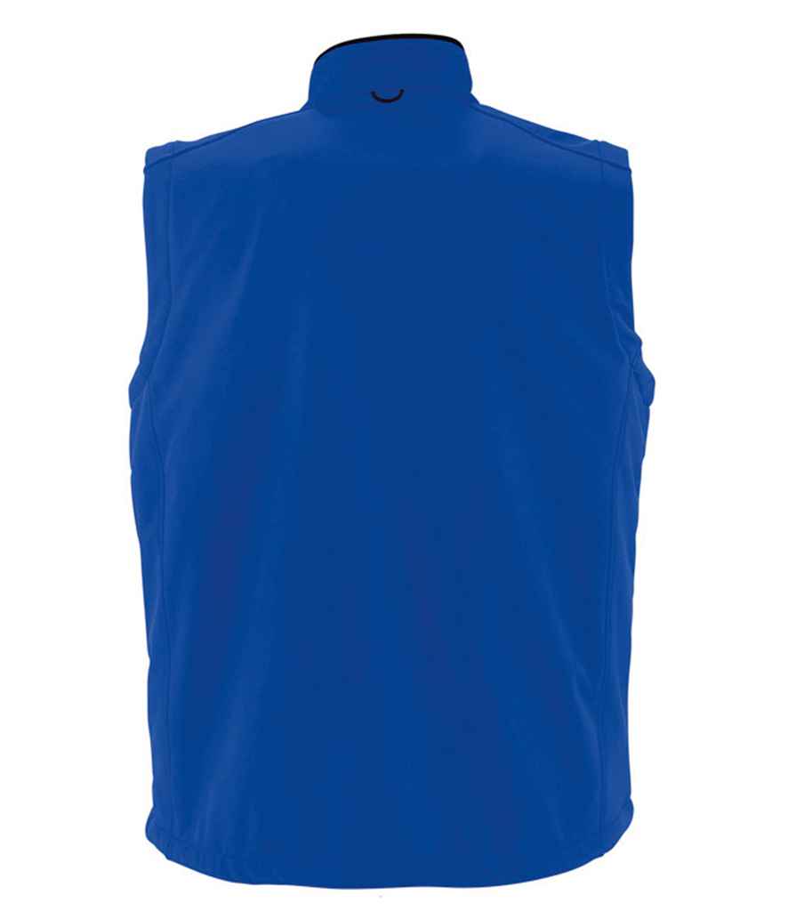 SOL'S Rallye Soft Shell Bodywarmer in Royal Blue, back view