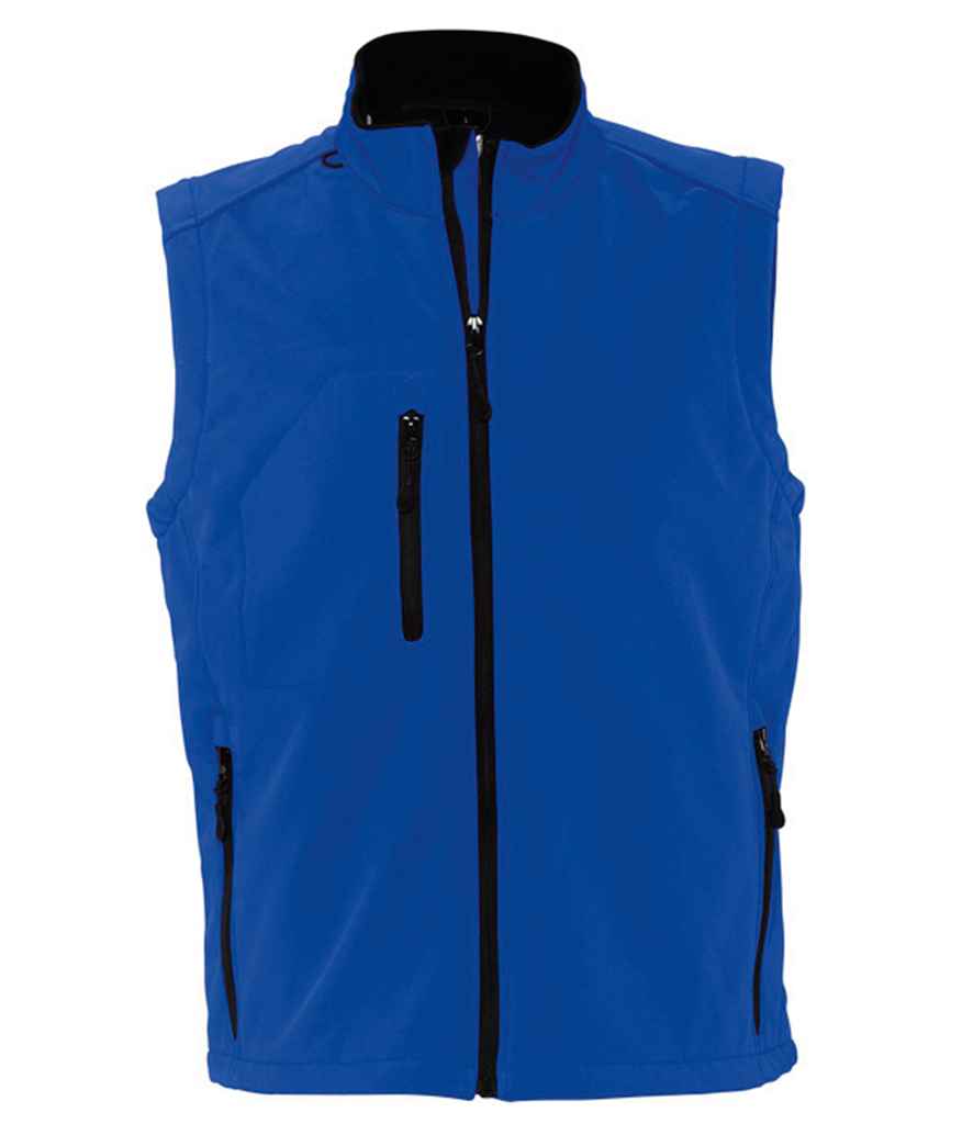 SOL'S Rallye Soft Shell Bodywarmer in Royal Blue, front view