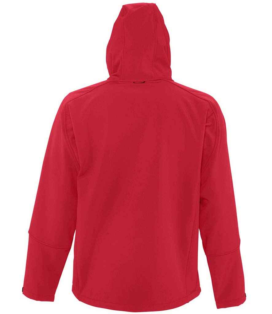 SOL'S Replay Hooded Soft Shell Jacket in Pepper Red, back view