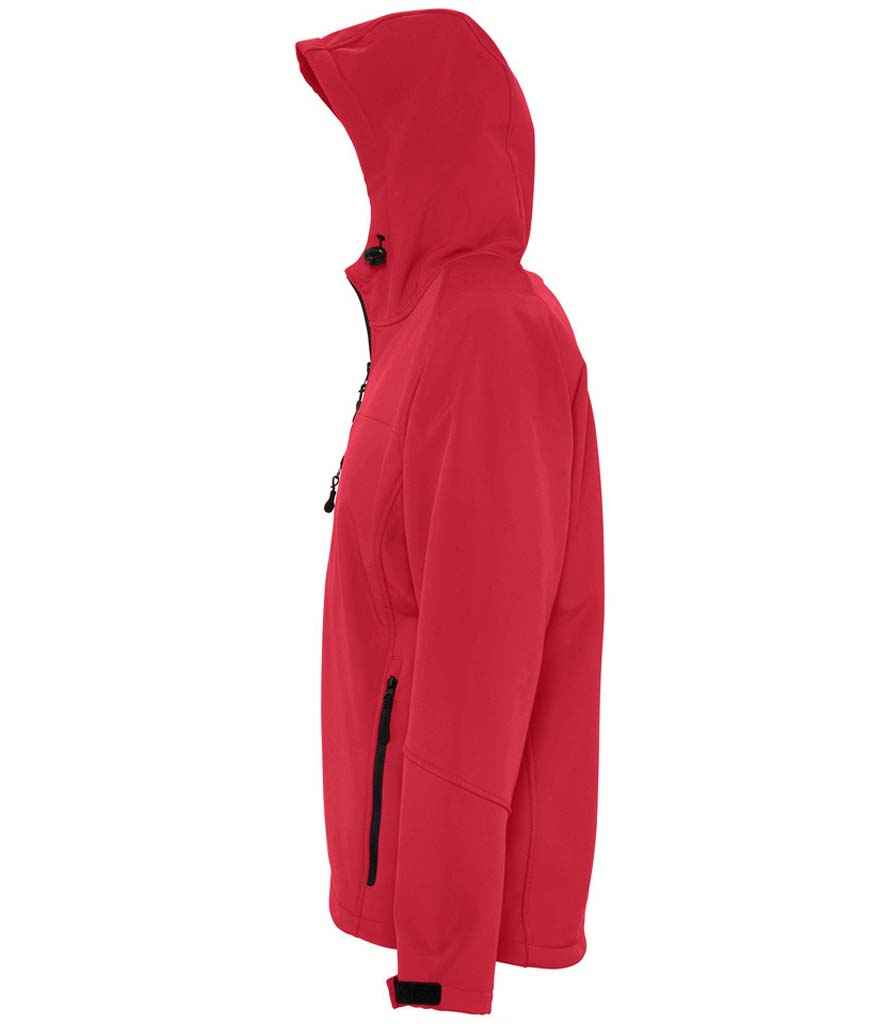 SOL'S Replay Hooded Soft Shell Jacket in Pepper Red, side view