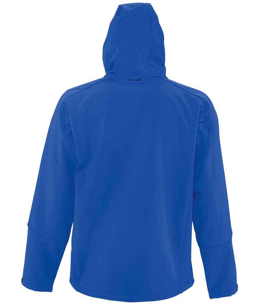 SOL'S Replay Hooded Soft Shell Jacket in Royal Blue, back view