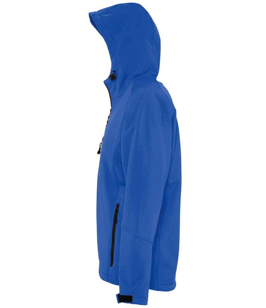 SOL'S Replay Hooded Soft Shell Jacket in Royal Blue, side view