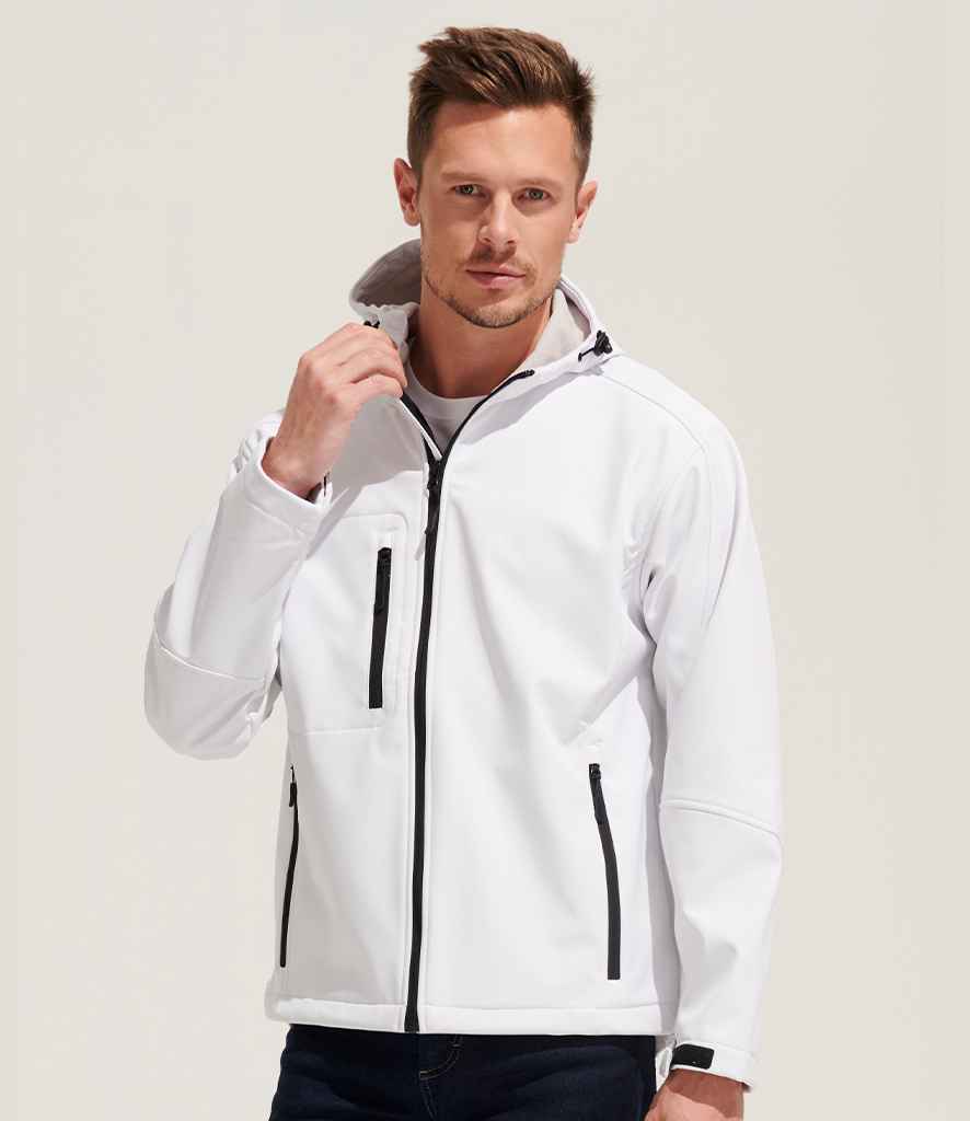 SOL'S Replay Hooded Soft Shell Jacket in White