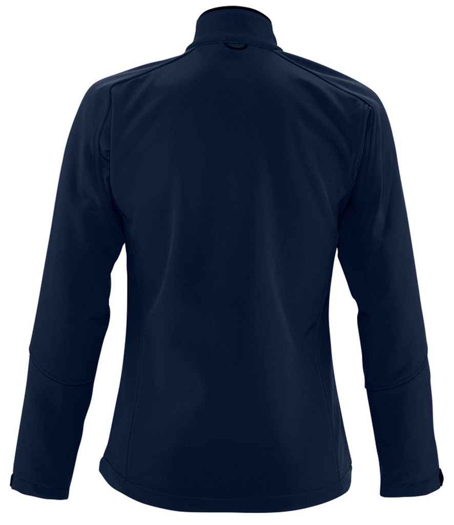 SOL'S Ladies Roxy Soft Shell Jacket in Abyss Blue, back view