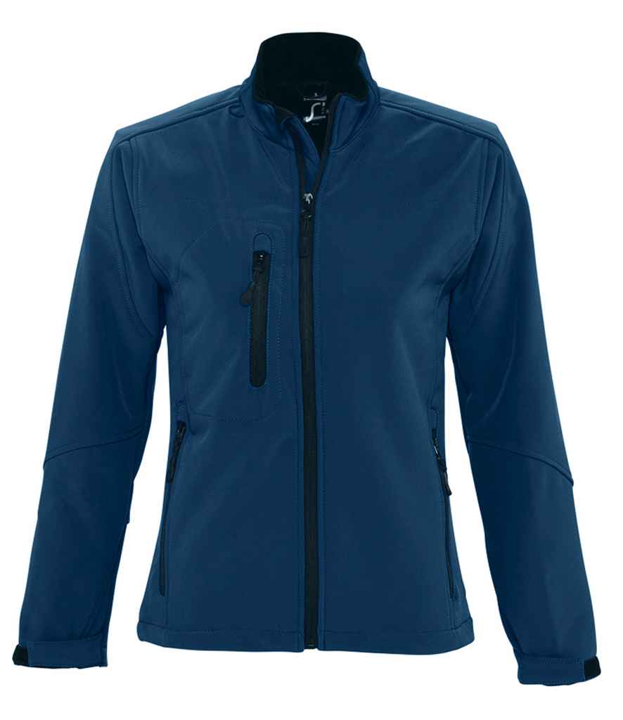 SOL'S Ladies Roxy Soft Shell Jacket in Abyss Blue, front view