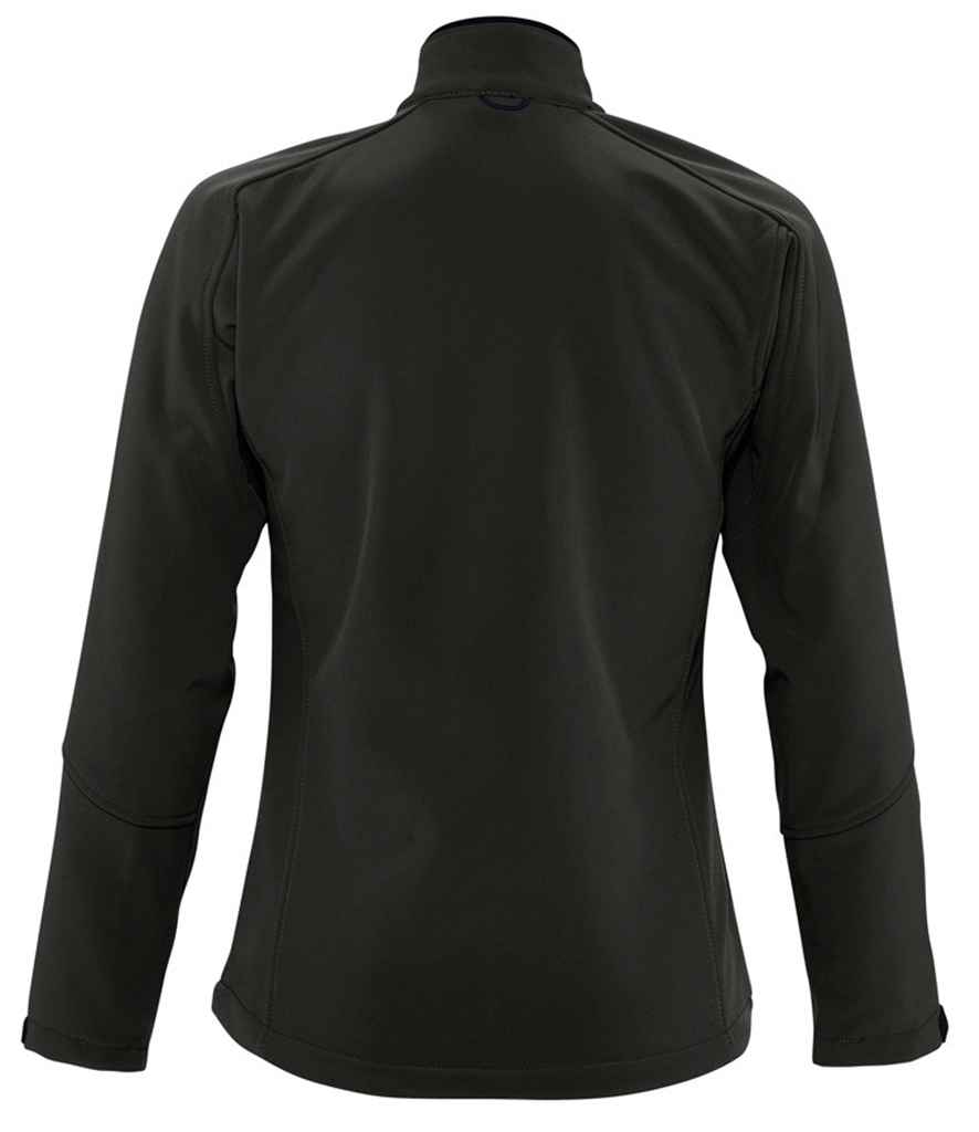 SOL'S Ladies Roxy Soft Shell Jacket in Black, back view