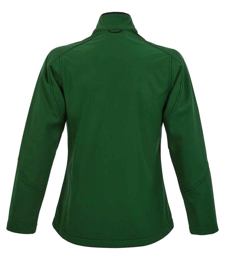 SOL'S Ladies Roxy Soft Shell Jacket in Bottle Green, back view