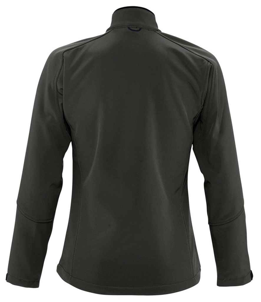 SOL'S Ladies Roxy Soft Shell Jacket in Charcoal, back view
