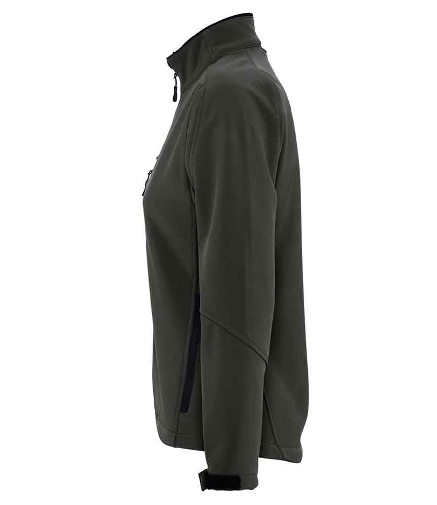 SOL'S Ladies Roxy Soft Shell Jacket in Charcoal, side view