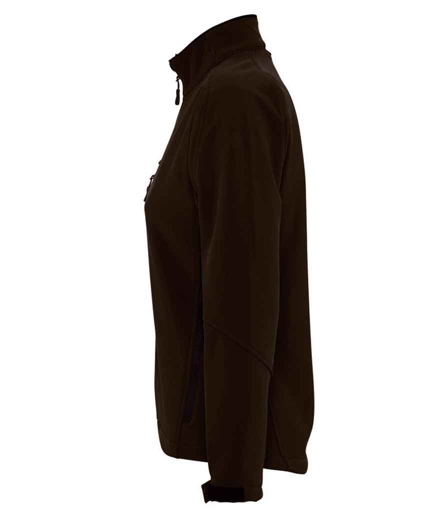 SOL'S Ladies Roxy Soft Shell Jacket in Dark Chocolate, side view
