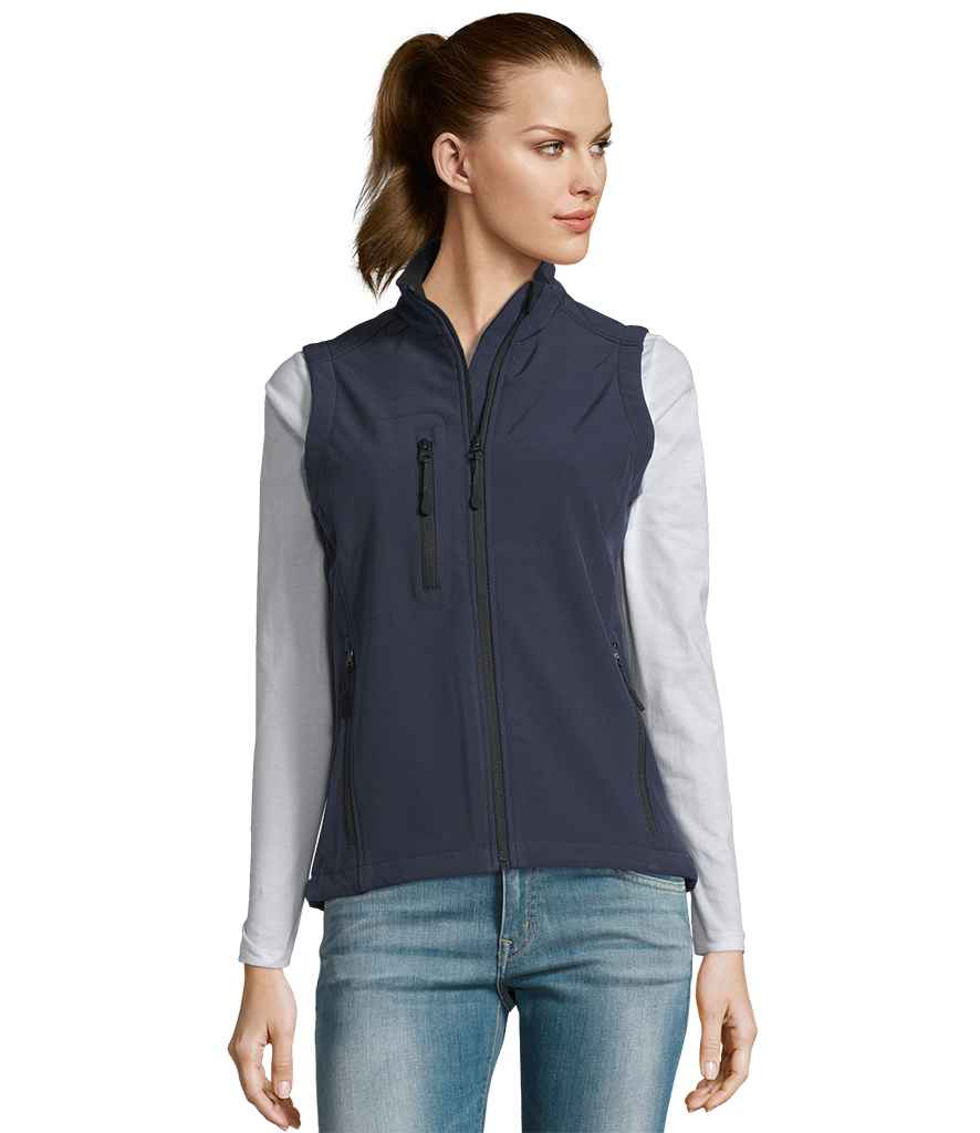 SOL'S Ladies Rallye Soft Shell Bodywarmer in French Navy