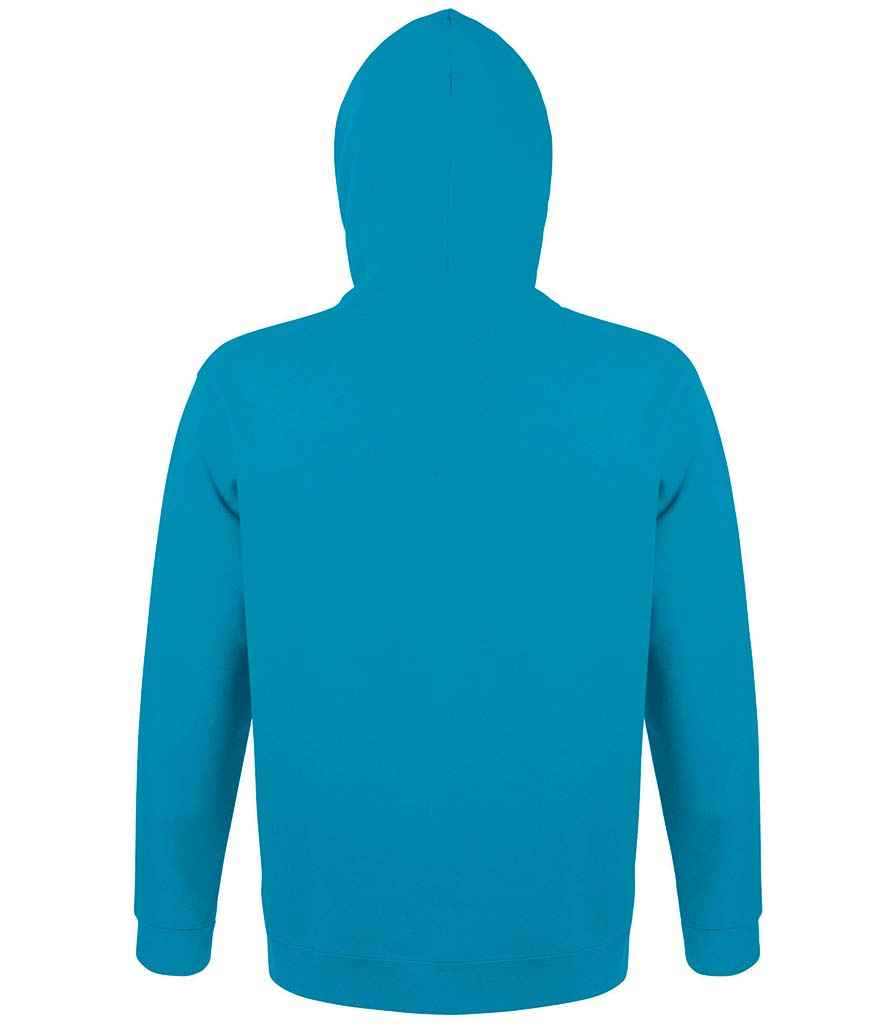 SOL'S Unisex Snake Hooded Sweatshirt in Aqua, back view