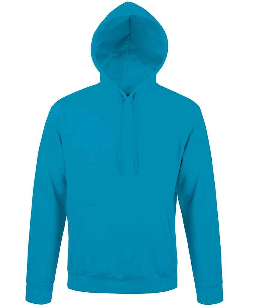 SOL'S Unisex Snake Hooded Sweatshirt in Aqua, front view